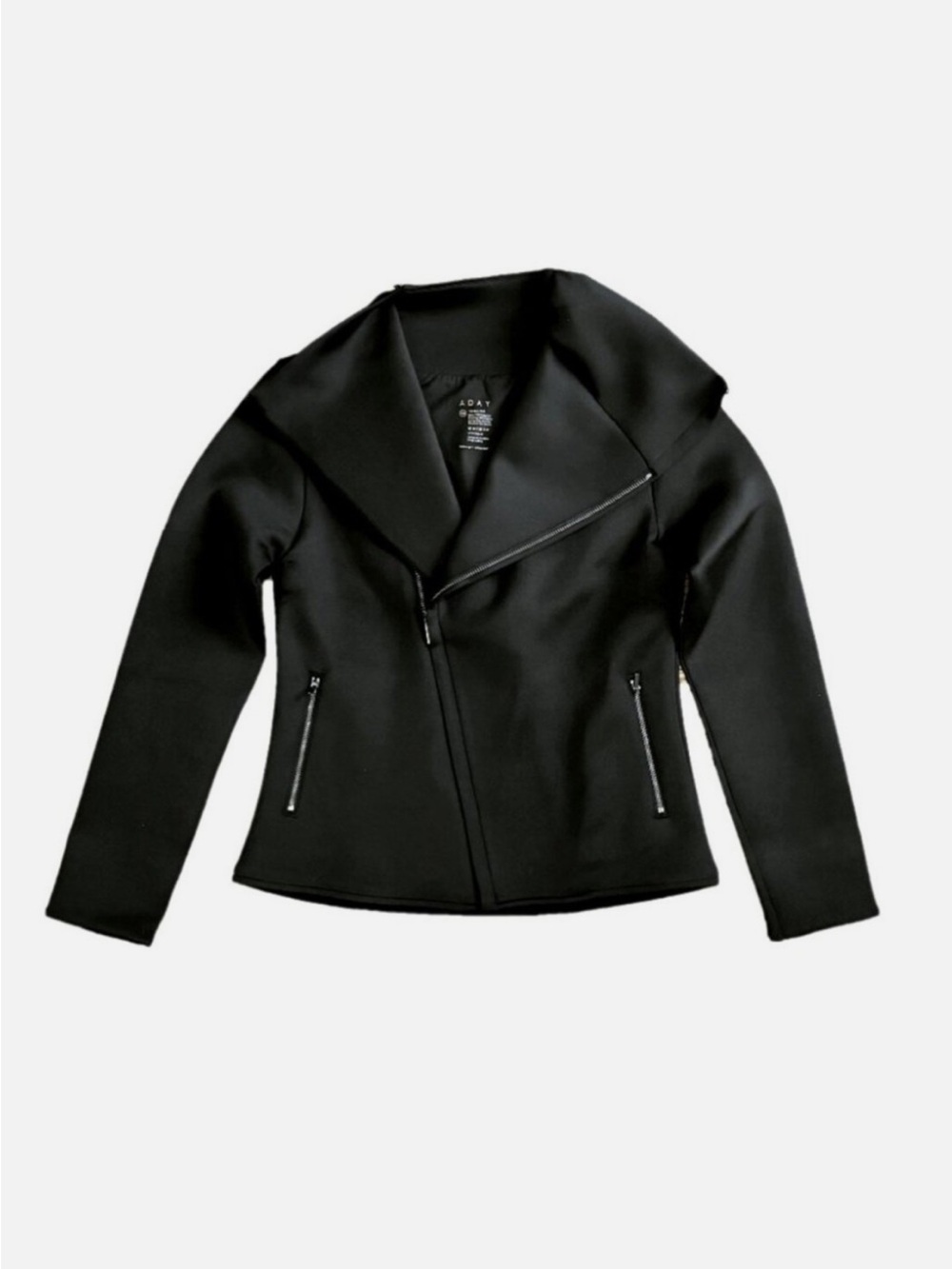 Aday “Up in the Air” Black Asymmetrical Zip-Front Jacket